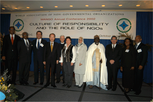 WANGO 2002 Award Recipients with Award Presenters